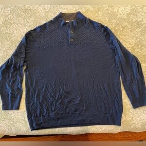 Turnbury Men's Navy Merino Sweater